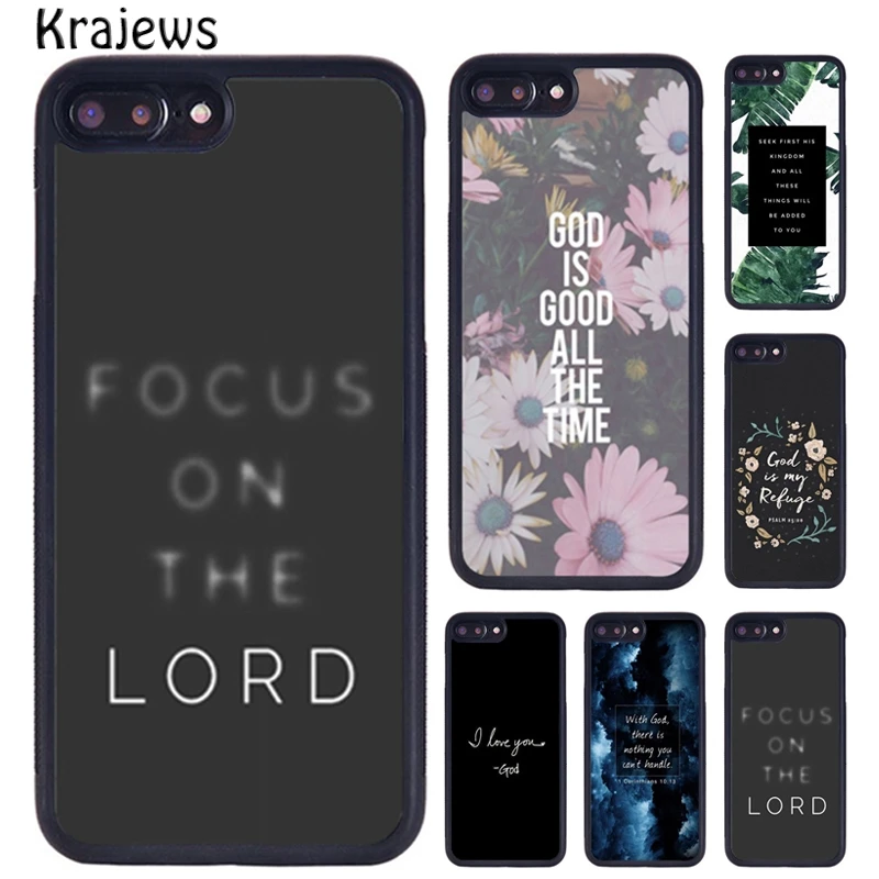 Krajews Bible Jesus Christ Christian Quotes Phone Case For iPhone 16 15 14 XR XS 11 12 mini 13 Pro MAX Plus coque