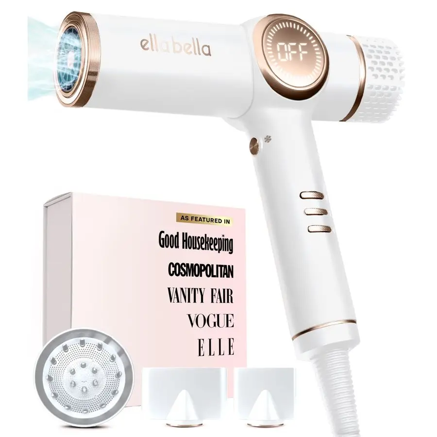 

Professional Ionic Hair Dryer with Diffuser Negative Ion Blow Dryer Suitable All Hair Types Intelligent Heat Control amp Rapid D