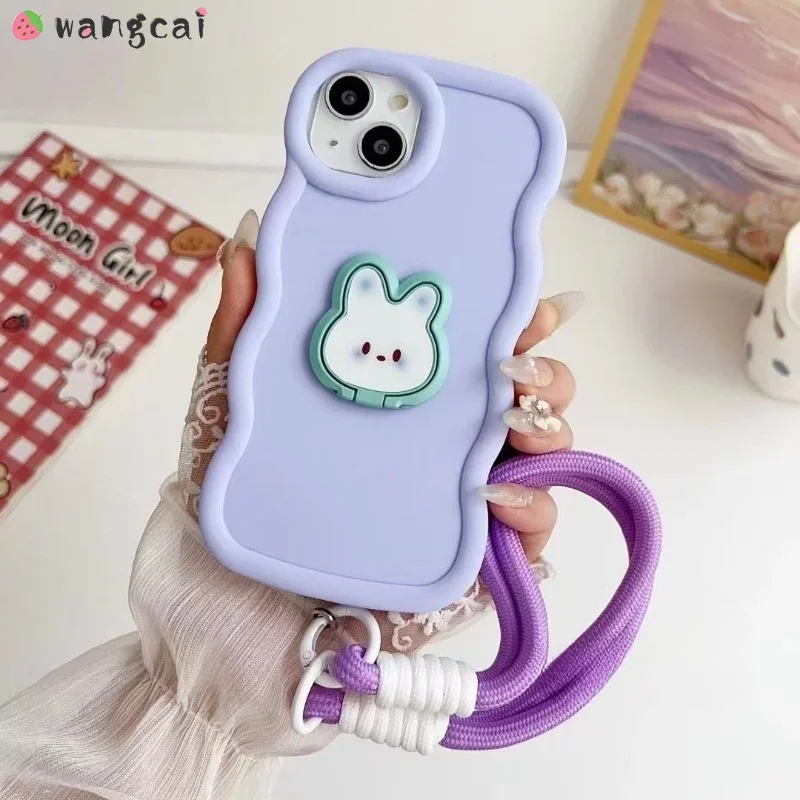 جراب هاتف أرنب مع حامل للجسم ، لطيف ، حامل ، Y100 ، Y200E ، V30E ، V30 ، V29E ، Y200 ، X80 ، V30 لايت ، V29 ، V27 Pro ، V27E ، V25 ، v25E ، T2 #6