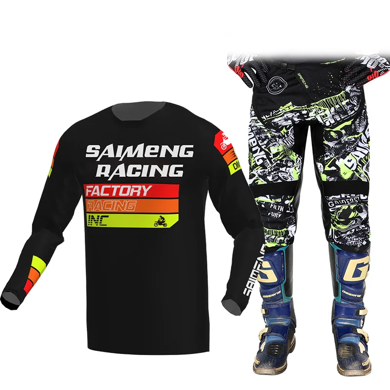 

Off road motorcycle set Men and women's motocross jersey and pant MX Enduro racing suit DH ATV BMX customized Combo