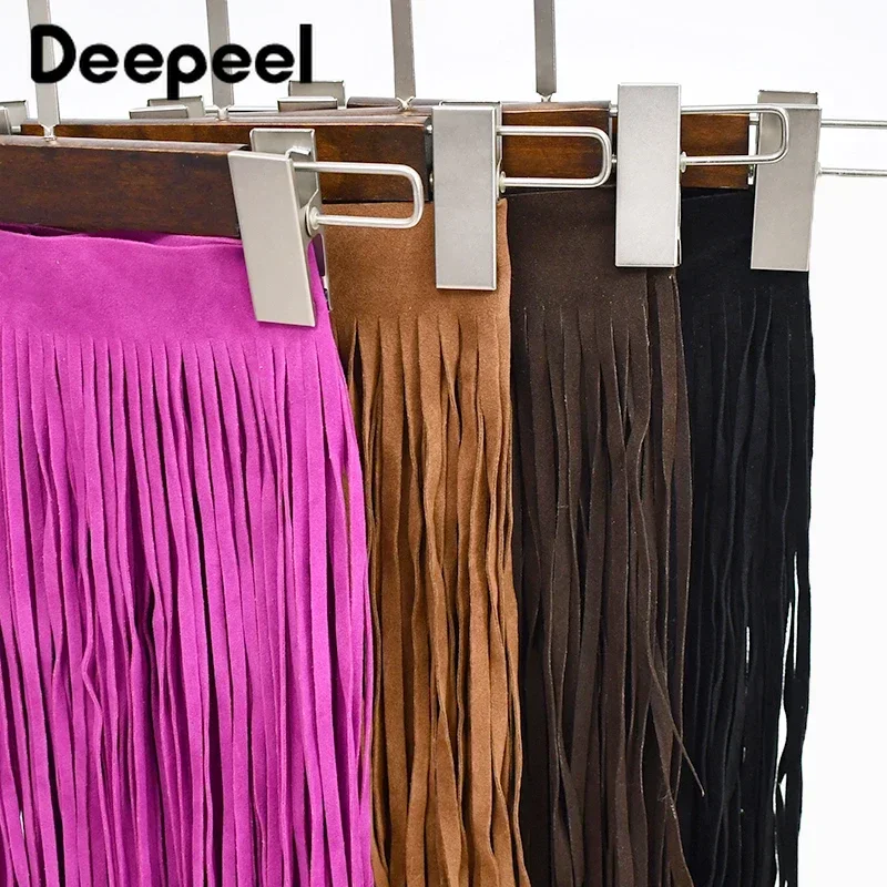 Deepeel 66*80cm Faux Leather Suede Tassels Fringe Lace Trim Clothing Sewing  Tassel Trimming Ribbon Curtain Dress DIY Accessory