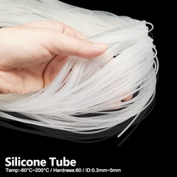 Food Grade Transparent Silicone Rubber Hose ID0.3/0.5/0.8/1/1.5/1.6/1.7/2/2.5/3/3.5/4mm Flexible Nontoxic Silicone Tube Clear