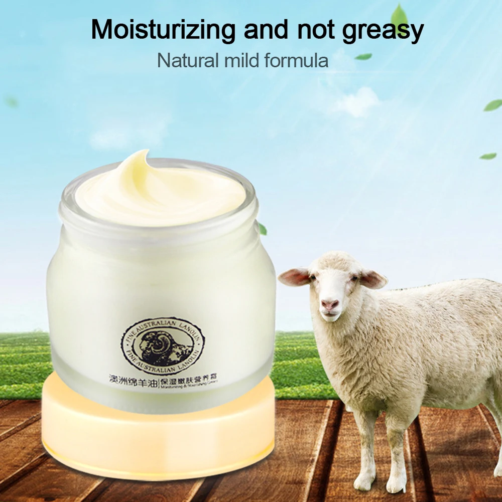 Laikou Sheep Placenta Cream, Contém Ácido Hialurônico, Aloe Vera, Cuidados com a Pele Curaçao, Australiano, Óleo de Lanolina, 90g, Novo