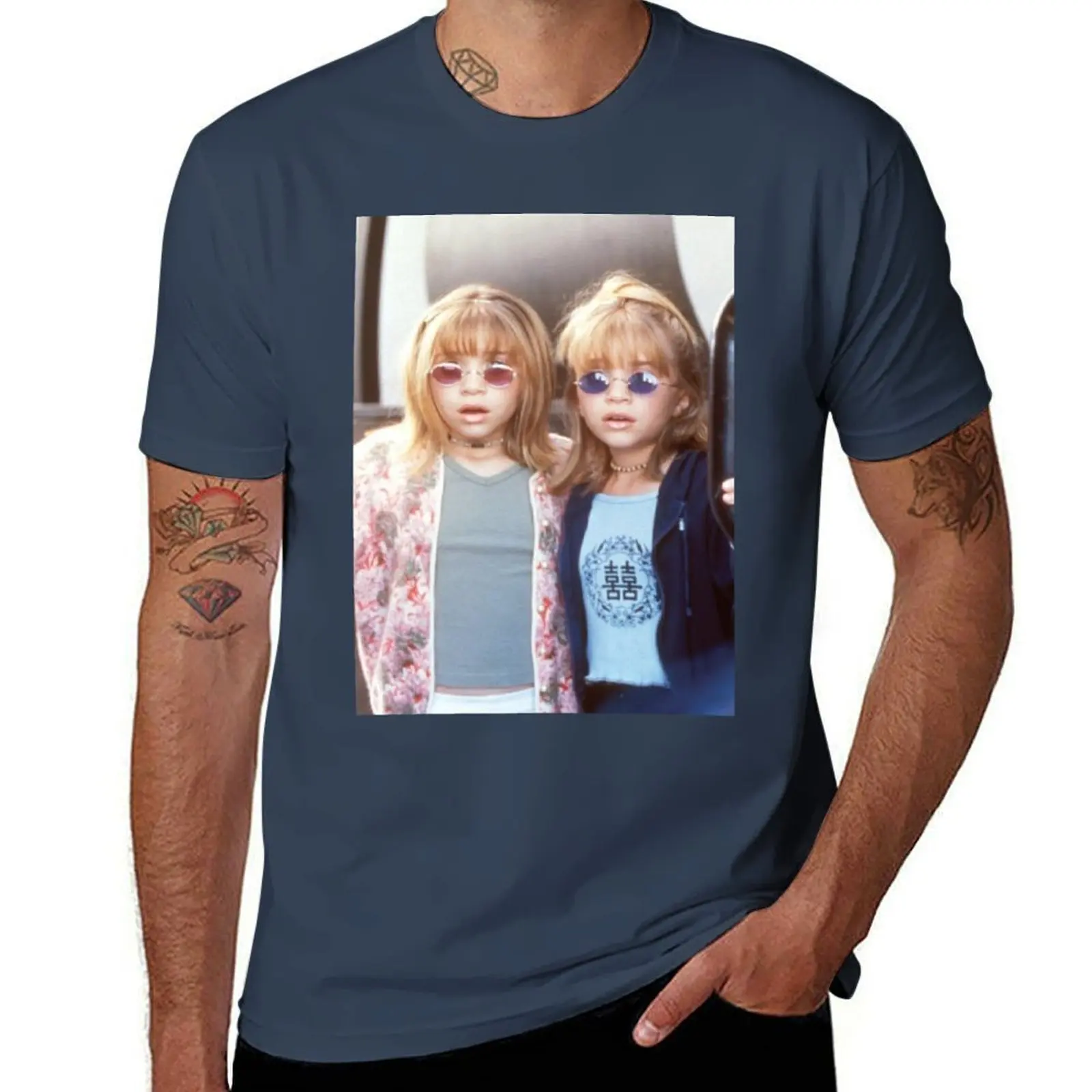 

Ashley and Mary Kate T-Shirt t shirt for man 100 percent cotton man t shirts high quality luxury brand T-Shirt