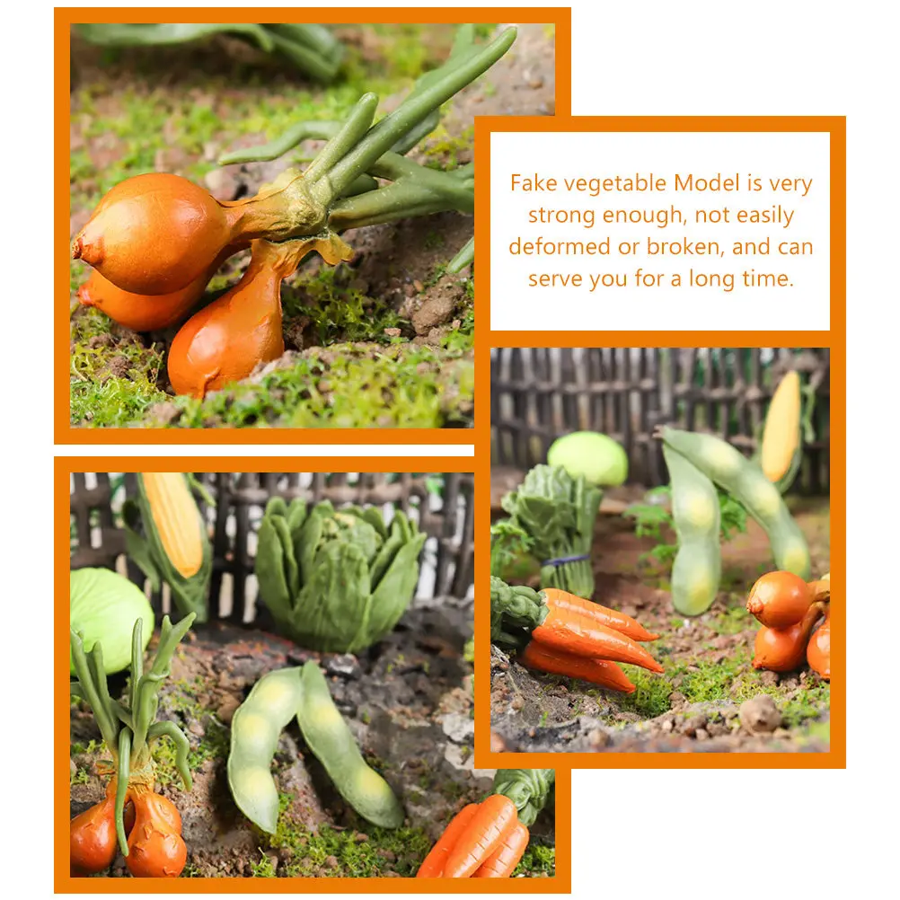 1Set Artificial Vegetable Ornament Simulation Fake Plastic Vegetables Realistic Kitchen Display Props Decorative Vegetable Store
