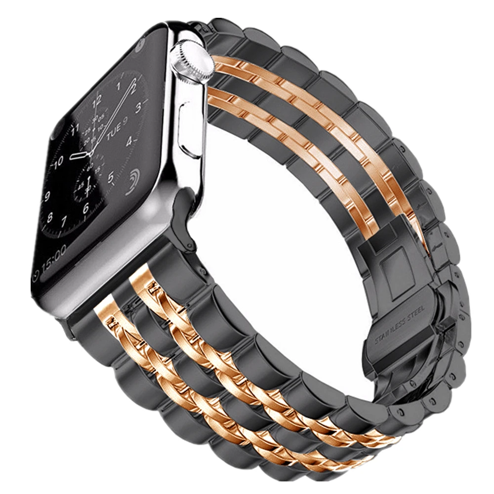 

Ремешок для часов Iwatch Series 5, 4, 40 мм, 44 мм, ремешок из нержавеющей стали для Apple Watch 3 2 1, 38 мм, 42 мм, браслет Correa