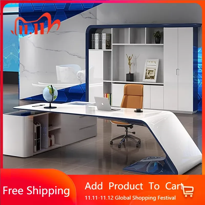 

Light Luxury Executive Office Desk Organizer Accessories Gaming In Stock Computer Desks Girl Storage Bureau Meuble Furniture