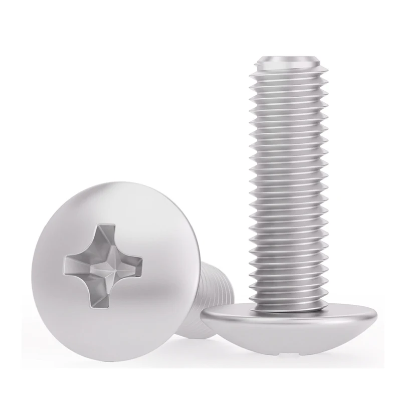 6061# Aluminum Alloy Cross Recessed Truss Phillips Head Machine ScrewsM3 M4 M5 M6 M8 Big Flat Mushroom Head
