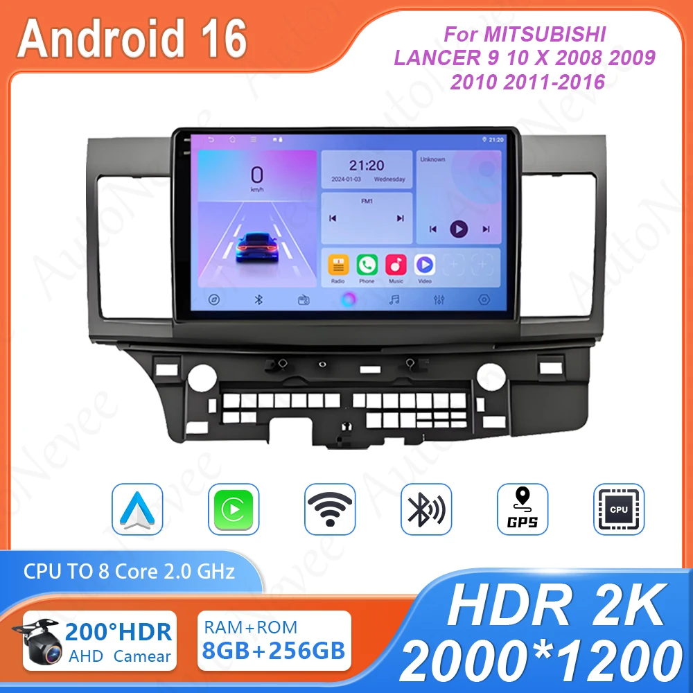 

Автомагнитола Android DVD для MITSUBISHI LANCER 9 10 X 2008-2016 с 4G, Wi-Fi, Bluetooth, высокопроизводительный мультимедийный плеер