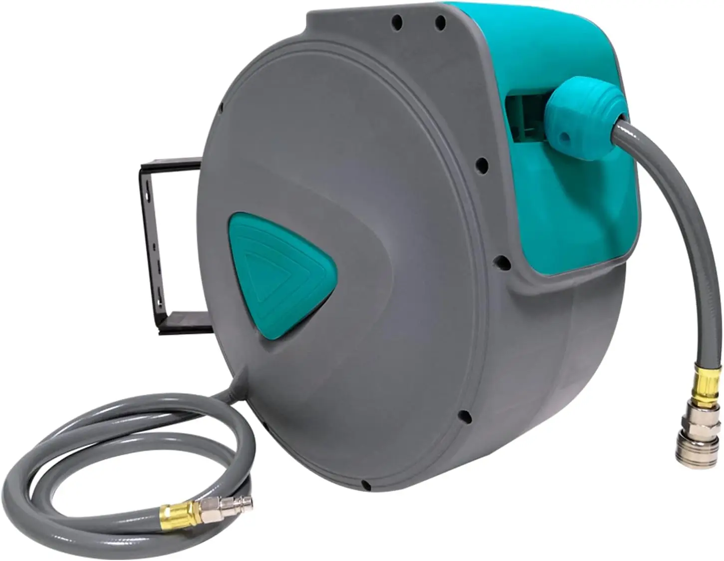 Avvolgitubo automatico per tubi dell'aria compressa, disponibile nelle lunghezze di 10 m/20 m, tubo dell'aria con attacco da 1/4 di pollice, dotato di raccordo rapido e meccanismo di bloccaggio a