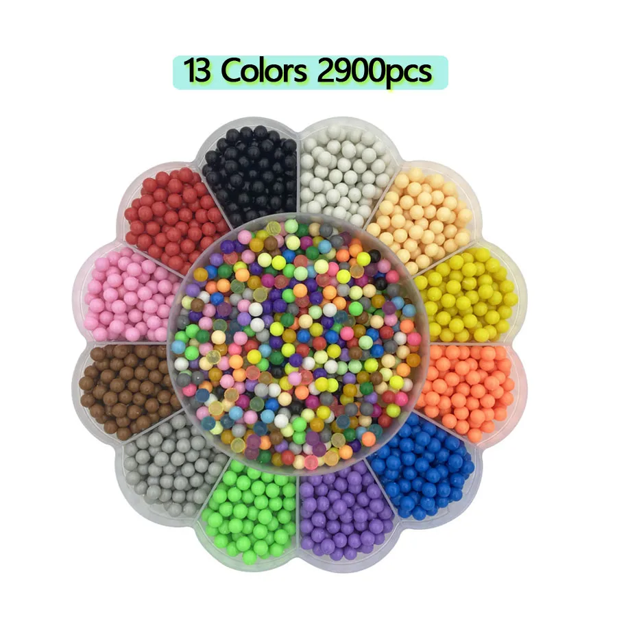 Ensemble de perles Hama faites à la main pour enfants, puzzle, perles, bricolage, pulvérisation d'eau magique, jeux de balle, jouets 3D pour filles, 5mm