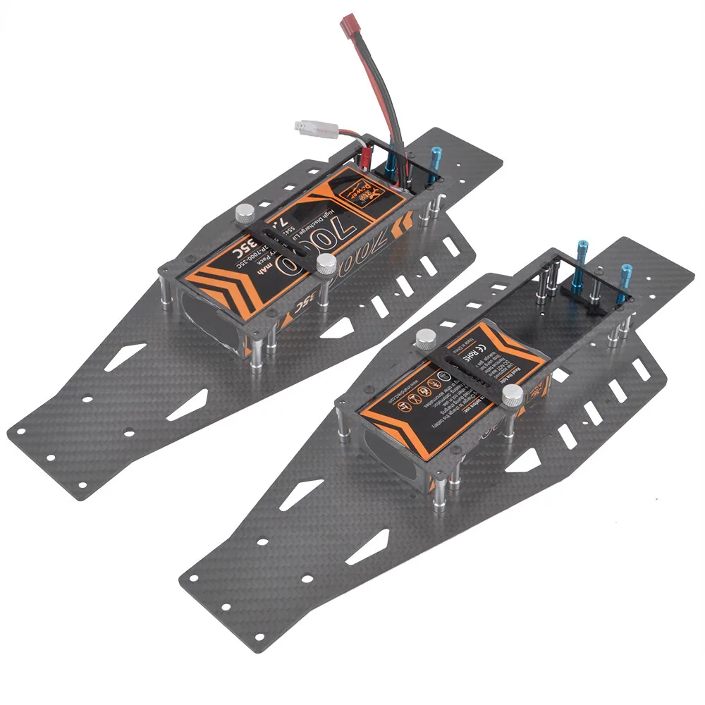 Chasis inferior de carbono para 1/10 Traxxas Bandit VXL Rustler VXL Bandit Rustler 2WD