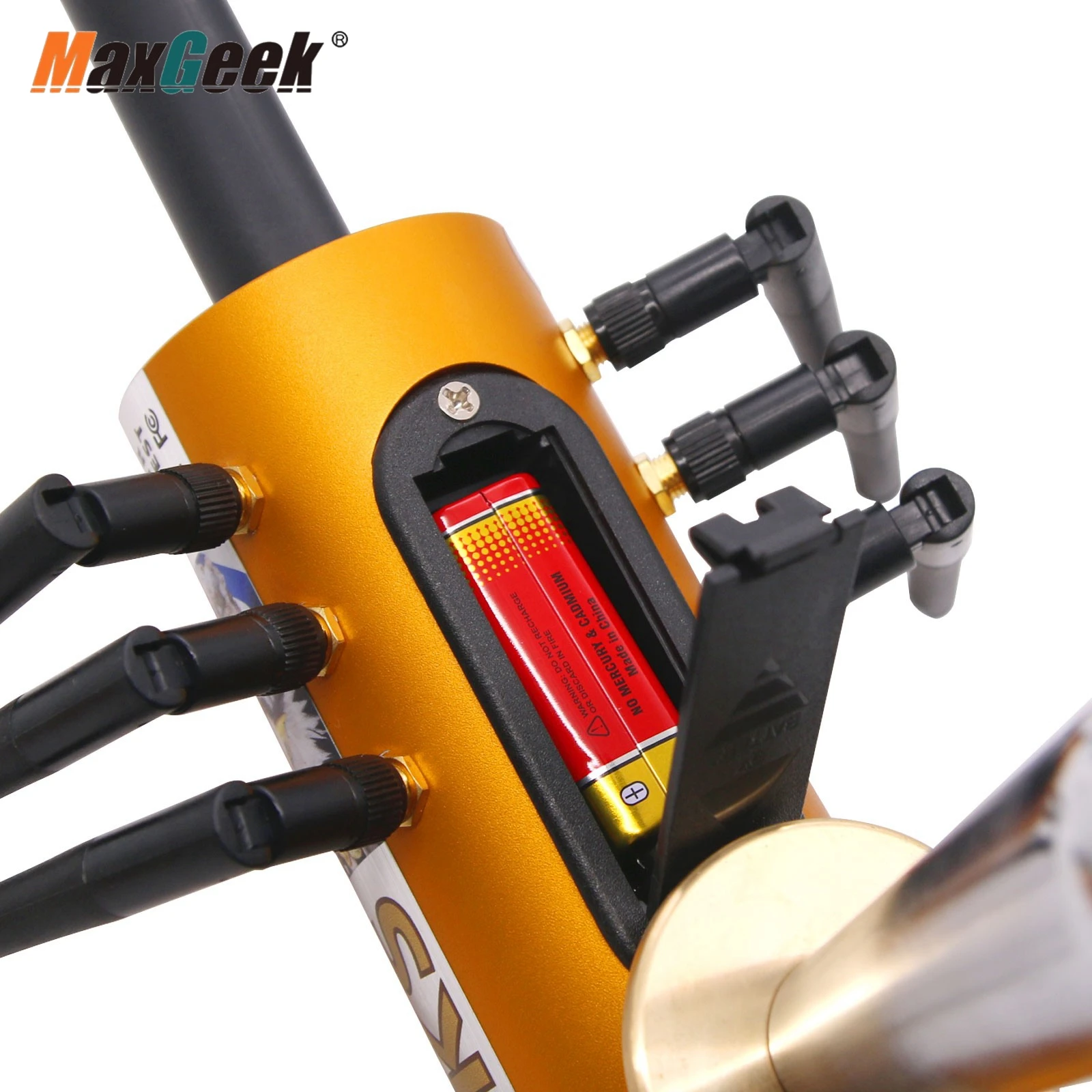 Maxgeek The Real AKS Metal Detector 14mLong Range Gold Detector 6 Antennas For Underground Detect Gold Silver Gem Diamond