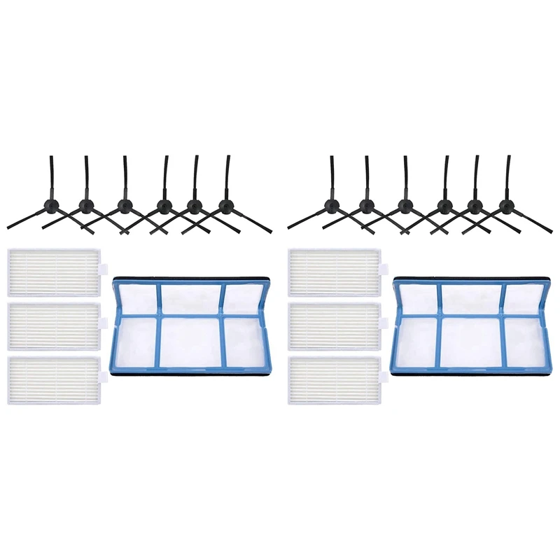 2 peças de reposição de escovas laterais de filtro definido para ilife v3 v3s v5 v5s v5s pro aspirador de pó robô acessórios