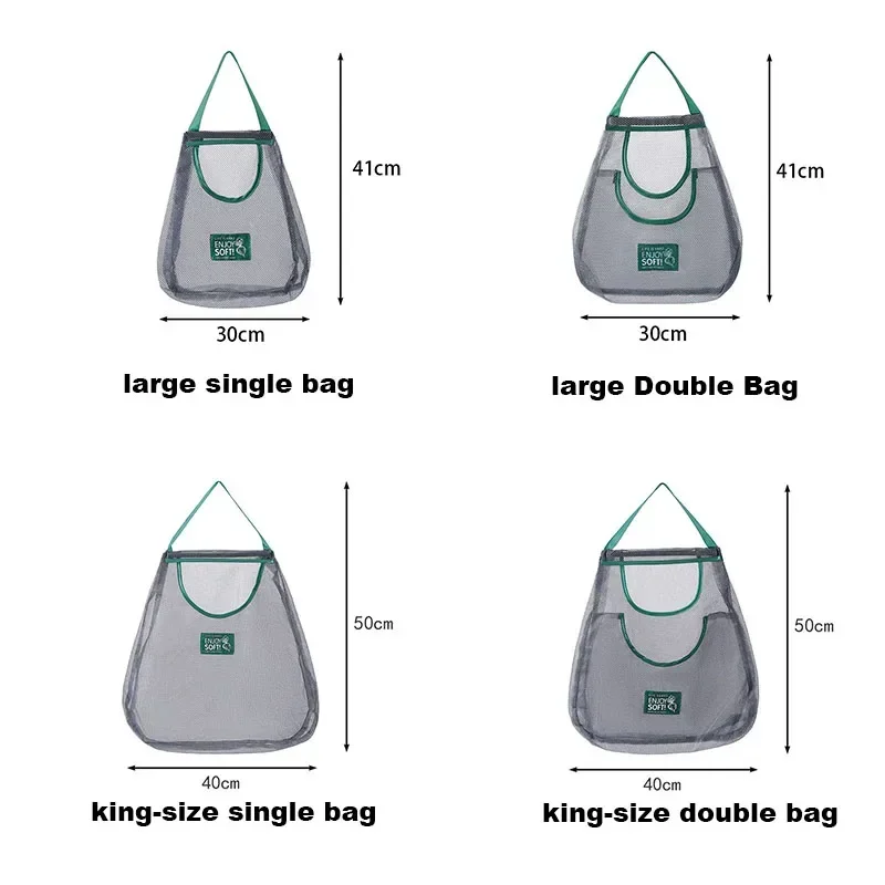 Reusable Storage Bags Kitchen Hanging Mesh Bag Home Fruit And Vegetable Storage Net Bag For Ginger Garlic Potatoes Onions