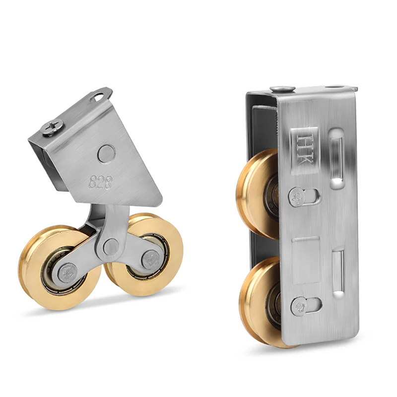 

4PCS Aluminum Alloy Door Window Pulley Sliding Window Track Roller Glass Sliding Door Wheel Stainless Steel Bearing Copper Wheel