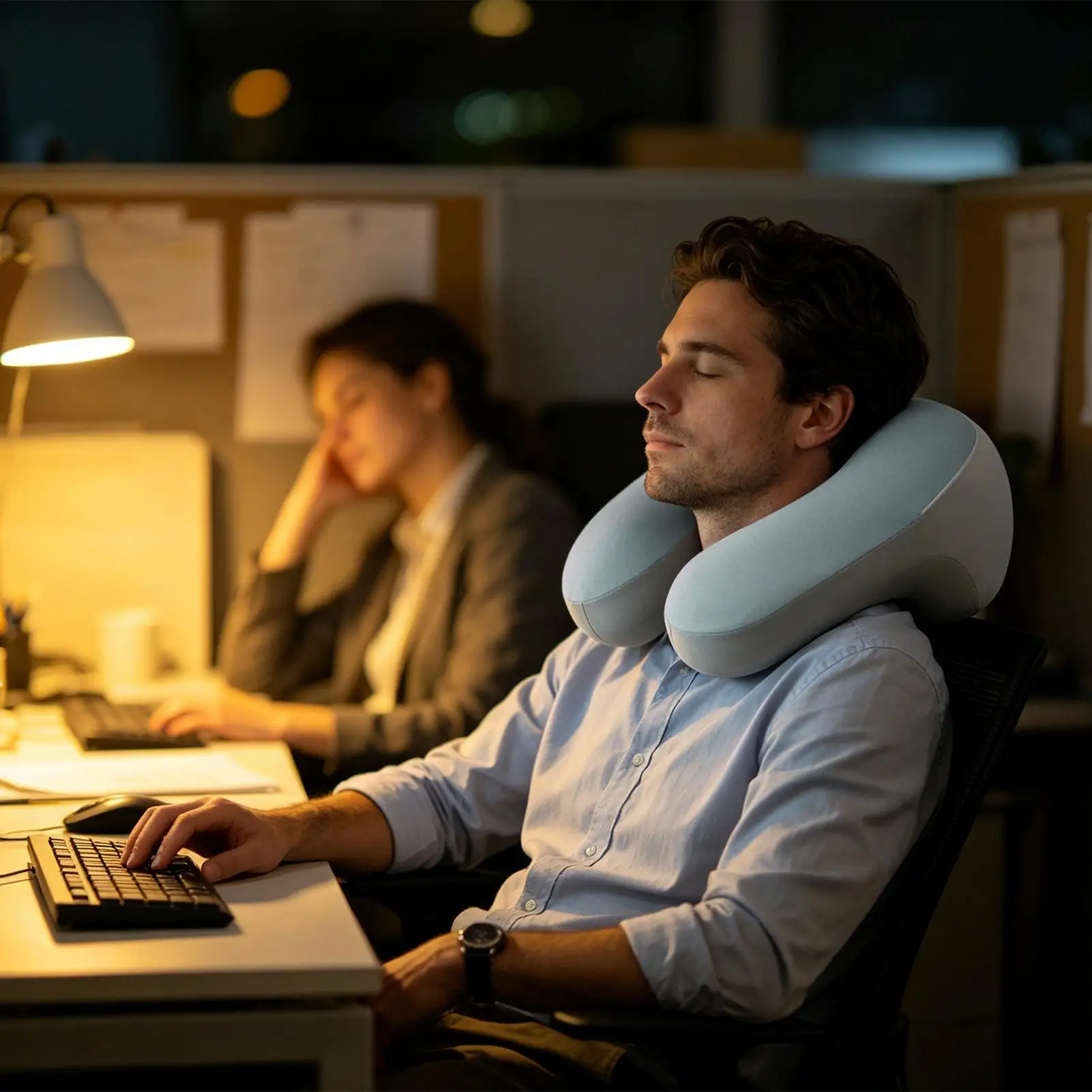 Neck Pillow Airplane Portable U Shape Memory Foam Removable Plane Neck Pillow For Travel Airplane Train Commuting Driving Office - view 4