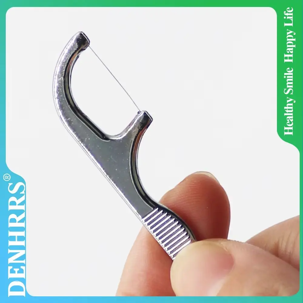 

1Set Stainless Steel Toothpicks Pocket Set Portable Floss Pick Reusable Metal Toothpicks Tooth Cleaning Kit