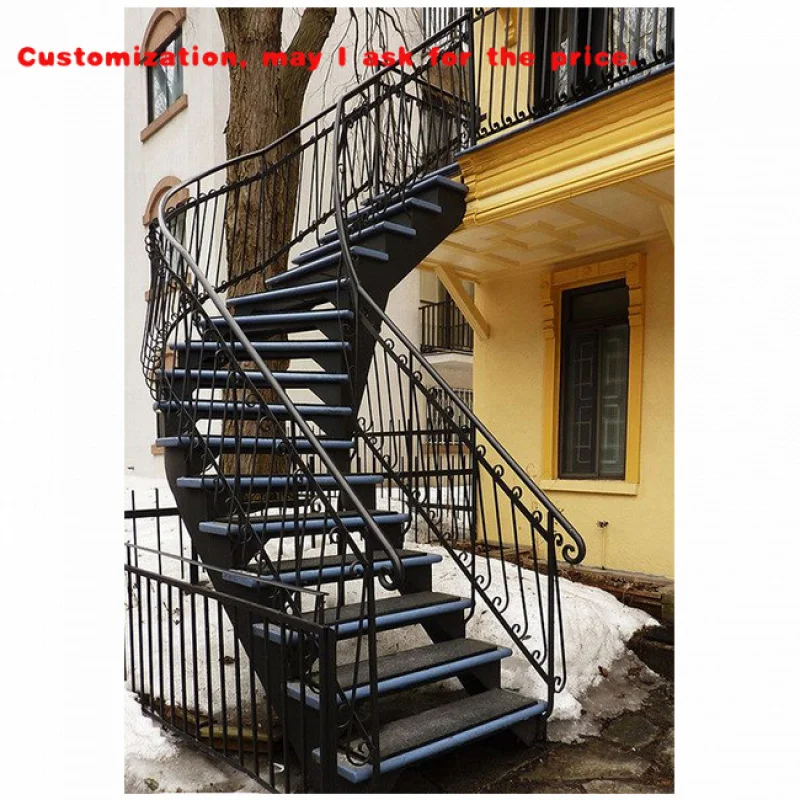 

custom.Outdoor Build Metal Stairs Wrought Iron Rotate Stair Stainless Steel Staircase