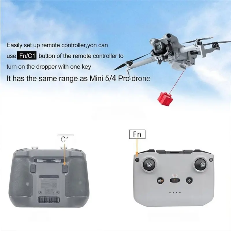 [NEW A09R!】 For DJI Mini 5 Pro Airdrop System Drone Gift Delivery Device Drone Accessories For DJI Mini 5 Pro/4 Pro