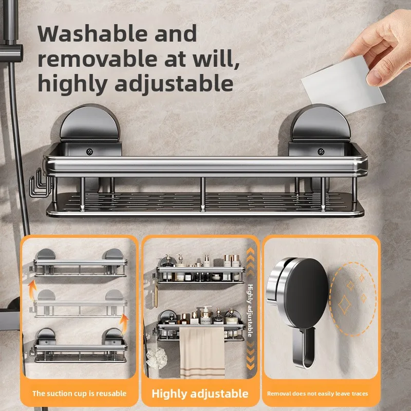Suction Cup Rack, Toilet, Bathroom Storage Basket, Washstand, Non-punching Wall-mounted Wall-mounted Toilet Storage Rack