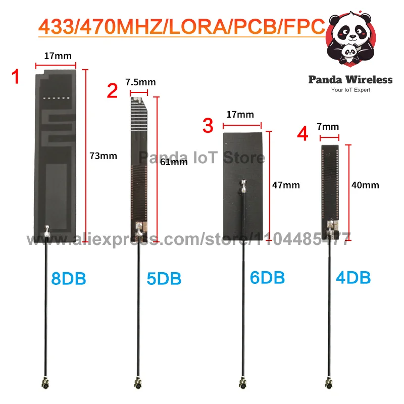 

2 шт., 433 МГц, 470 МГц, LoRa, встроенная печатная плата, модуль FPC, пружинный встроенный патч для антенны MHF1, U.FL, широкий кабель, длина 15 см, RG1.13