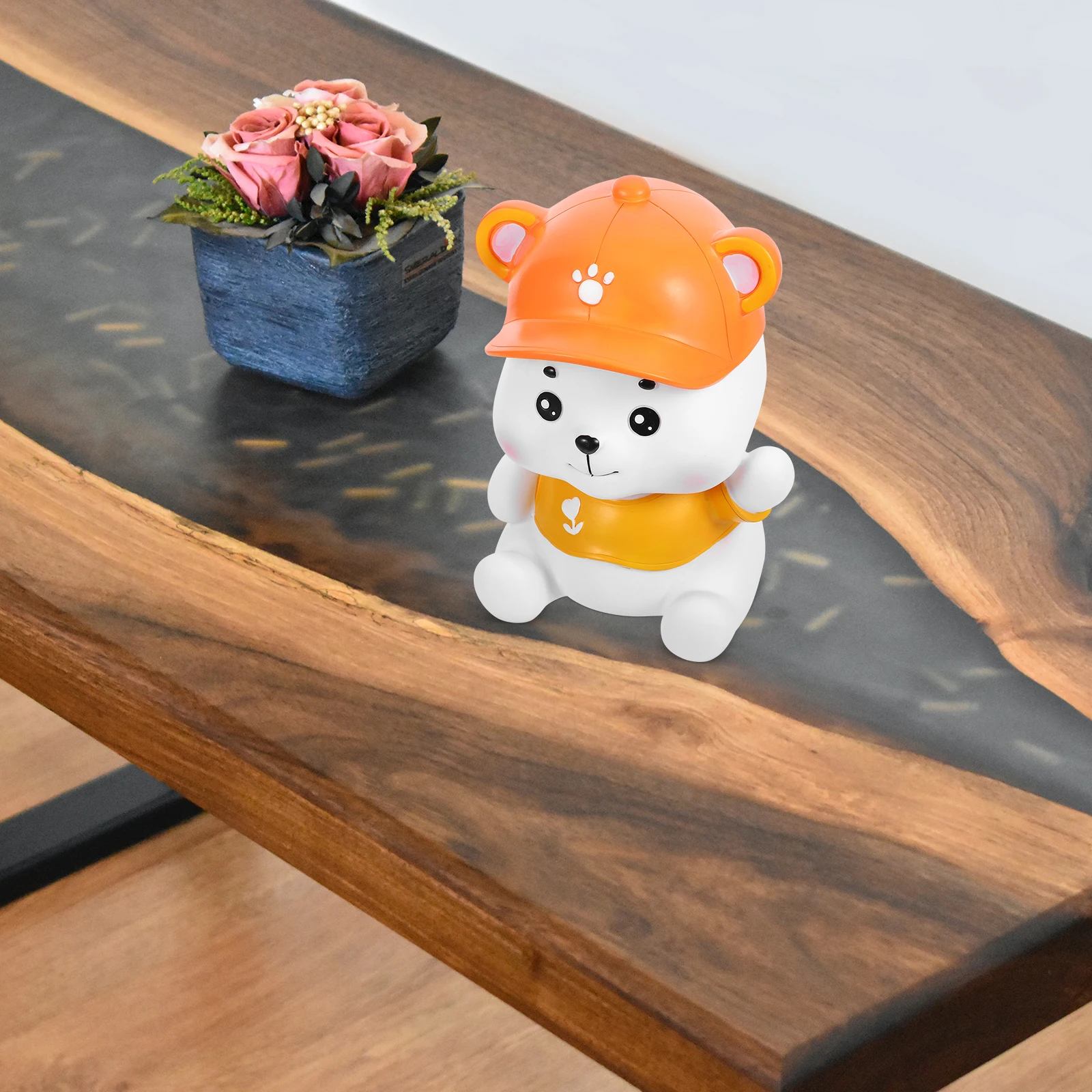 

Cute Bear 1583 Blue PVC Coin Decorative Piggy Bank Saving Jar for Kids Coin Bank Students Large Cartoon Decorative Home Gift