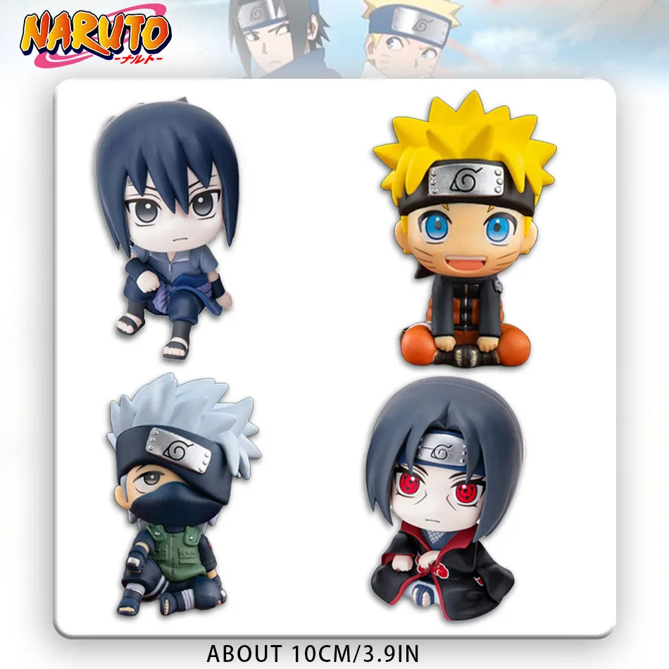 Hot 10cm Naruto Anime Figure Uzumaki Naruto Kakashi Uchiha Sasuke Itachi Cute Toys Q Figurals Action Figurine Model