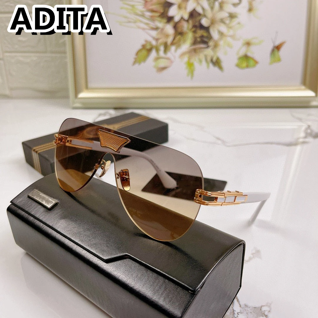 

ADITA Grand Ane Top High Quality Sunglasses for Men Titanium Style Fashion Design Sunglasses for Womens with box