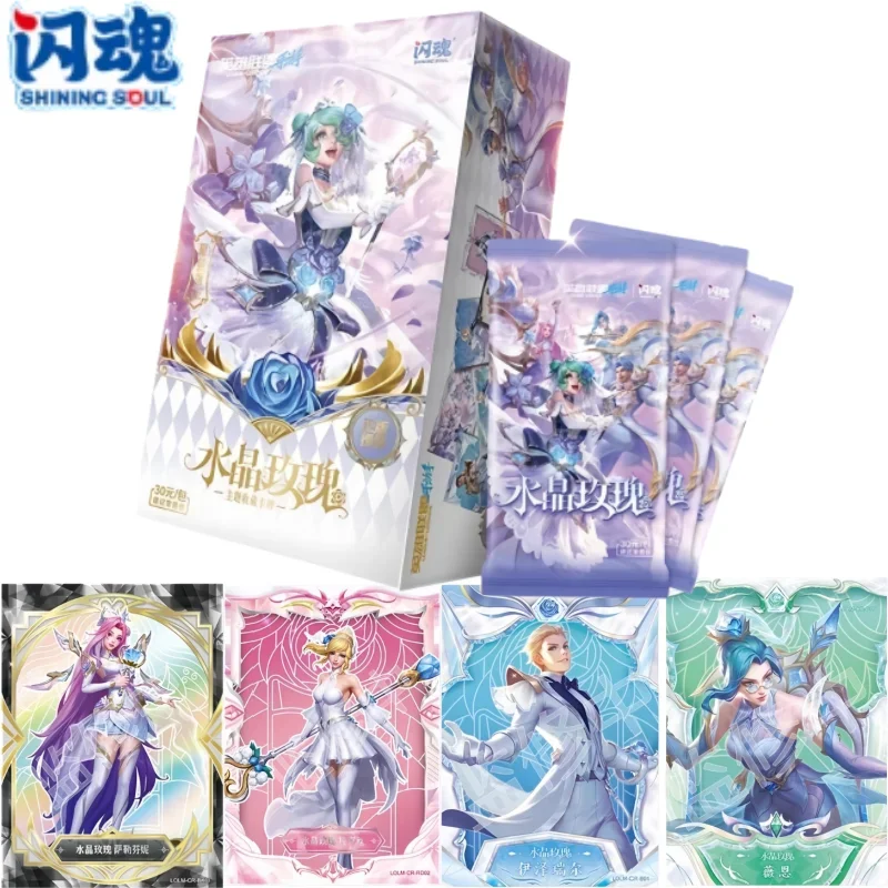 

Подарочный набор коллекционных карточек Shining Soul Genuine League of Legends: Wild Rift Crystal Rose, ограниченная серия, периферийные карты