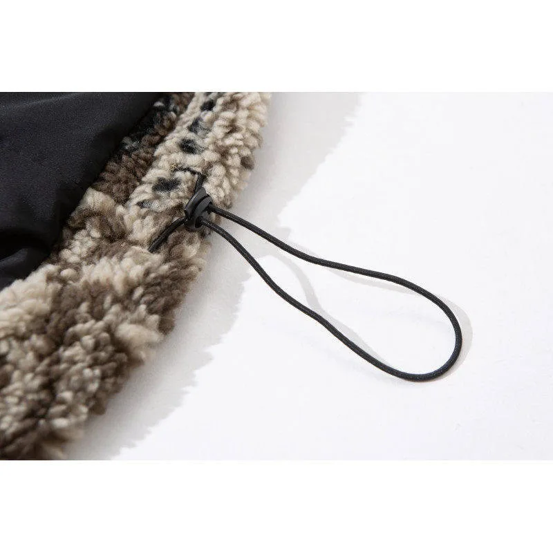 Winter Hooded Cotton Jacket for Men and Women Loose Fit with Cotton Clip Thick Hat Detachable Large Wool Collar Lamb Parkas