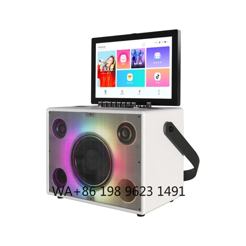 RGB Color Light Touch Screen Bluetooth Speaker Multifunctional Karaoke Amplifier Multimedia Audio Player for Party