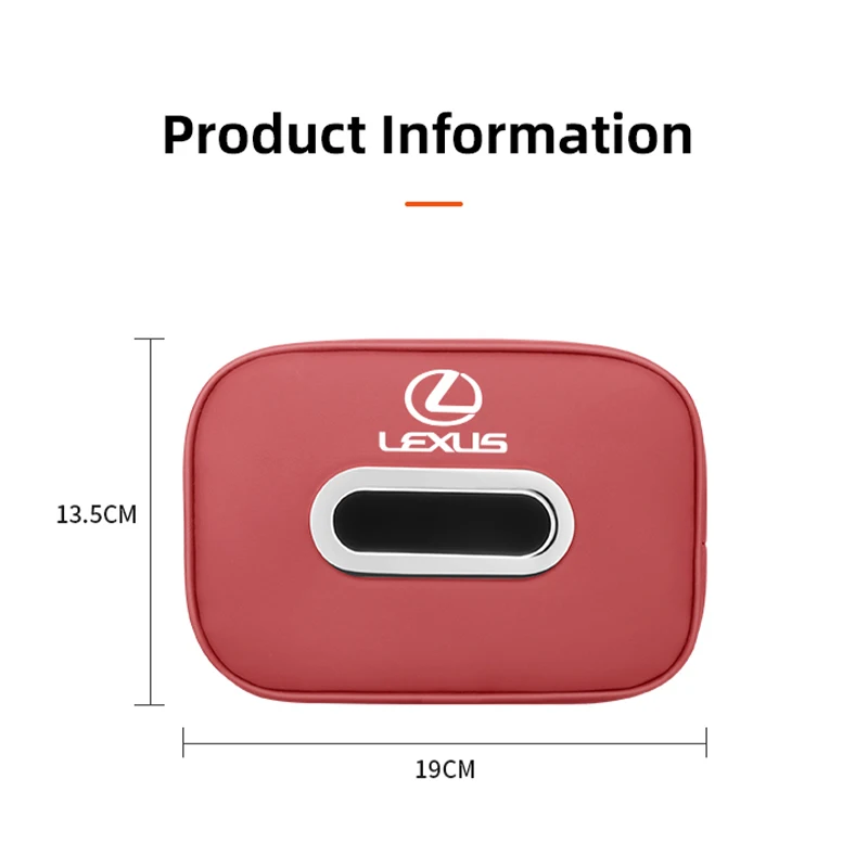 صندوق مناديل السيارة حقيبة تخزين الأنسجة الجلدية لكزس RX330 IS250 Ct200h ES300h RX350 IS300h كلينكس ملحقات السيارة الداخلية