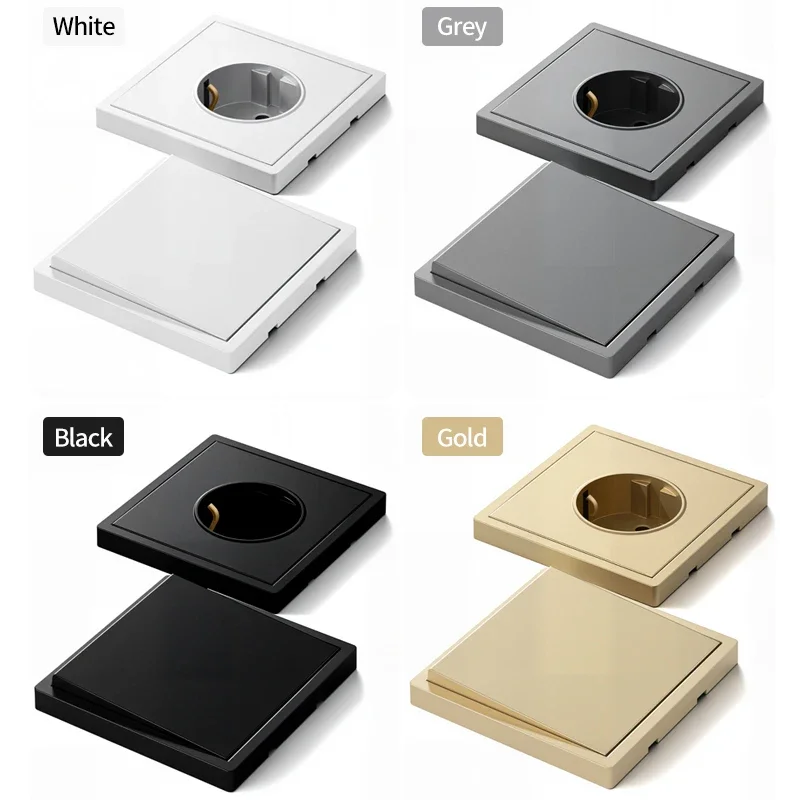 مقبس حائط MORDIO 16A Schuko مع USB وType-C، مخرج مثبت على السطح 250 فولت، مؤرض، أبيض، متوافق مع الإطارات المعيارية #5