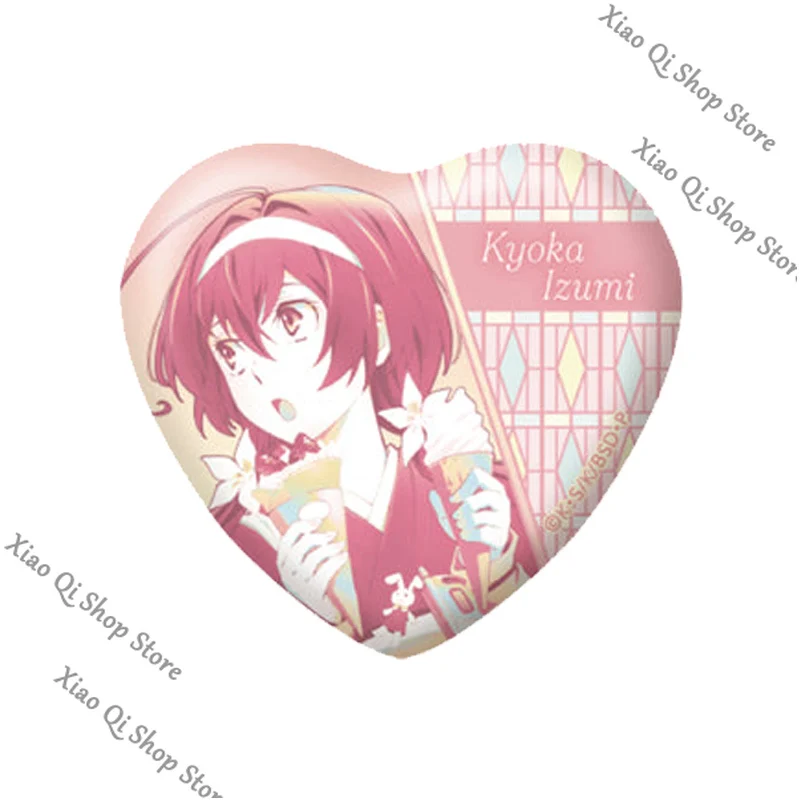 بونغو الضالة الكلاب على شكل قلب صفيح شارة دازاي أوسامو إيزومي كيوكا حقيقية الطبعة الثالثة جمع عرض هدية