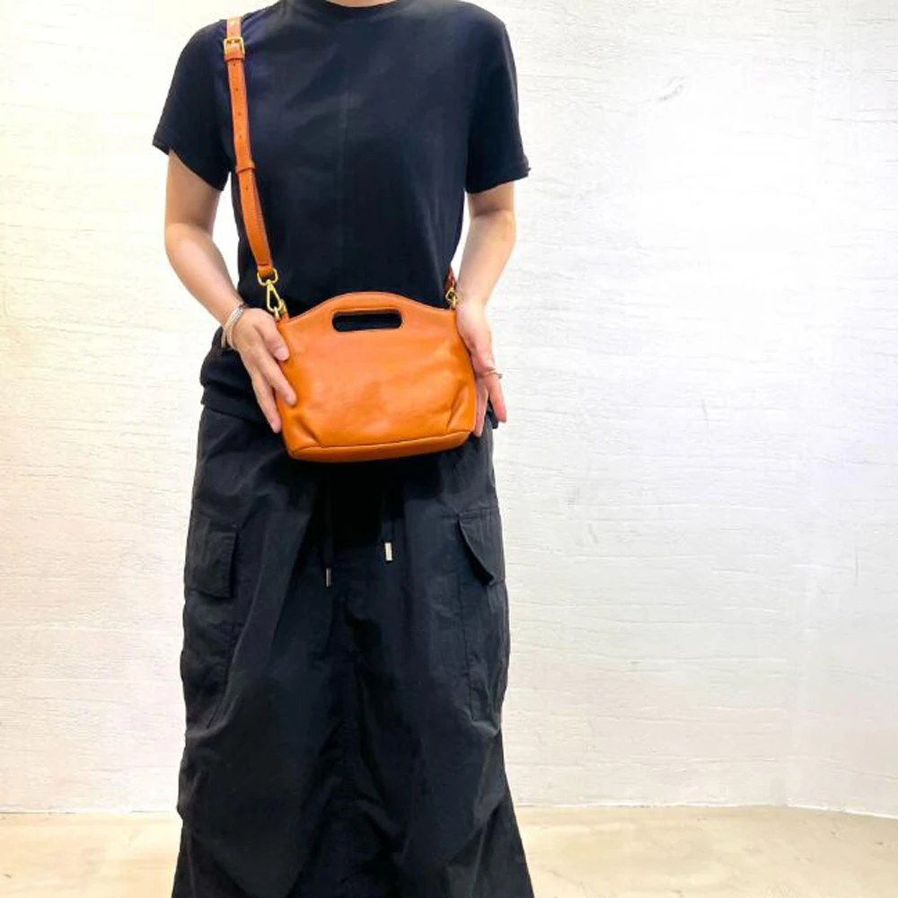 Women's Bags Made from Natural Leather Nappa Leather Handbag Adjustable Shoulder Strap Crossbody Bags