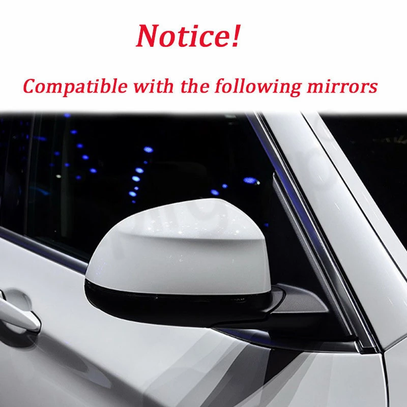 Auto Car Rear View Side Mirror Cover Trim Black carbon fiber pattern For BMW F25 X3 F26 X4 F15 X5 F16 X6 2014 2015-2018 M style