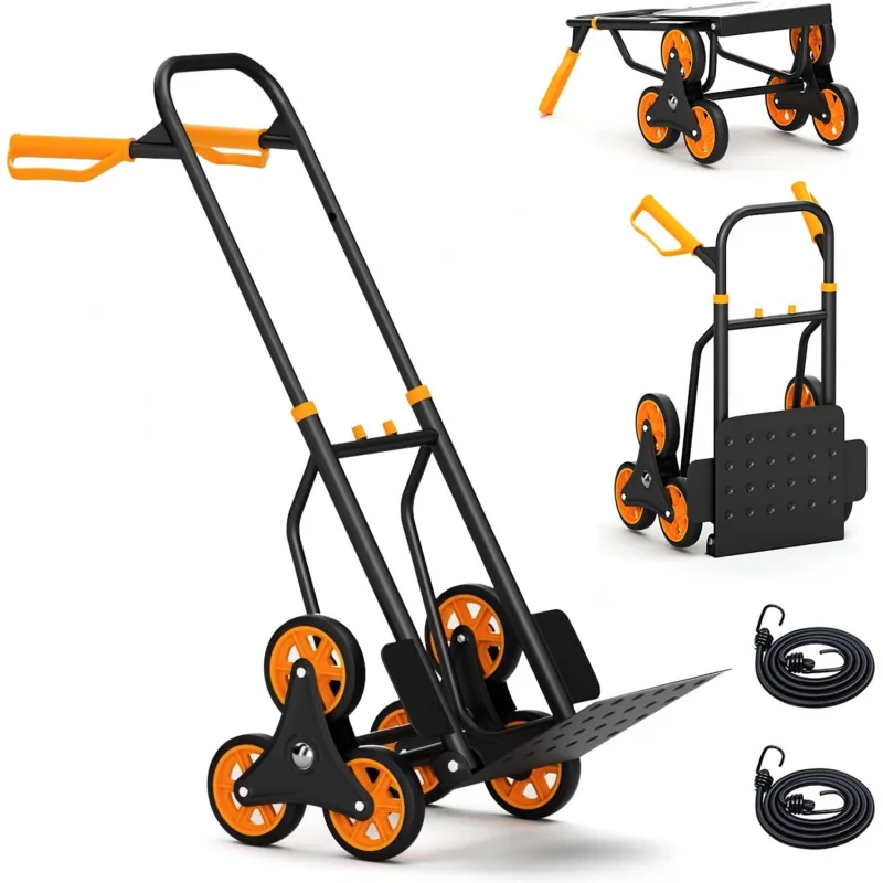 Stair Climber and Dolly,Heavy Duty Hand Truck 400 Pound Capacity,With telescopic handle and 6 A rubber wheel