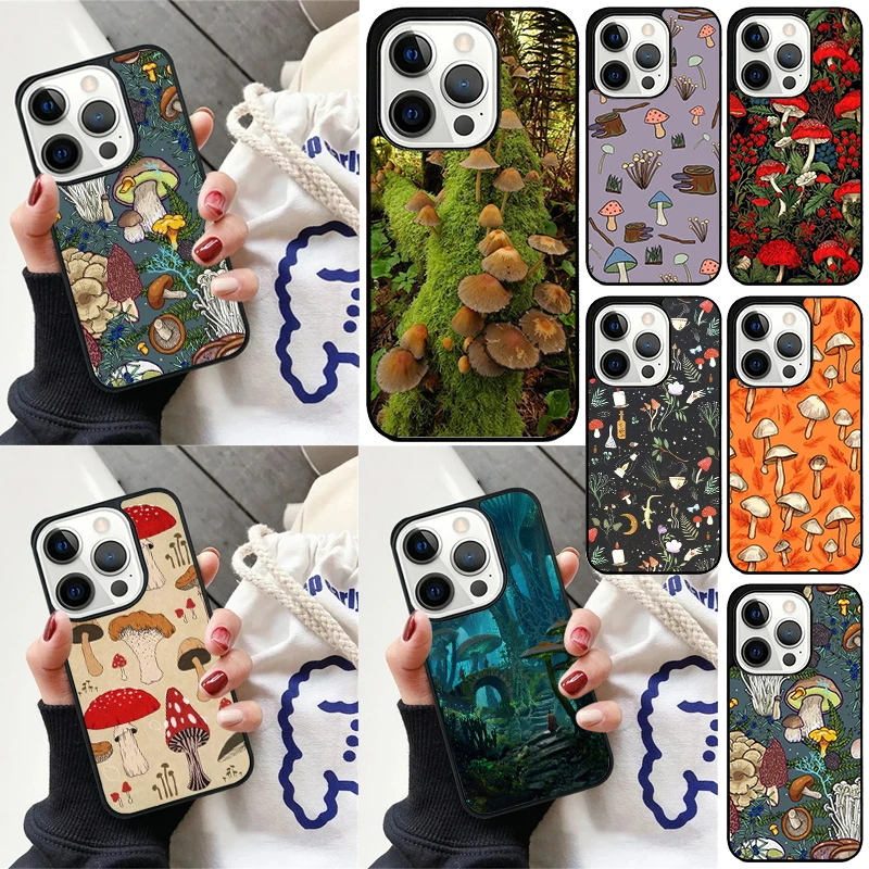 

Mushroom Forest Phone Case ForiPhone 17 Air Plus Max 16 16e 13 14 15 Pro Max 12 11 15 Pro Max Cover
