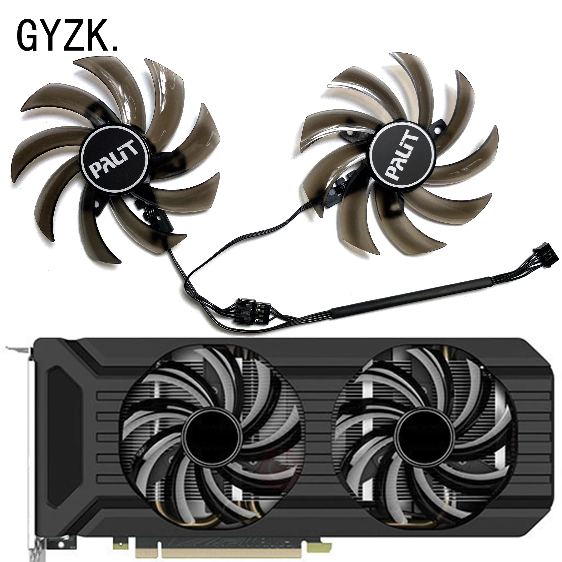 New For PALIT GeForce P106-100 GTX1060 1070 1070ti 1080 Dual OC Graphics Card Replacement Fan GA91S2U