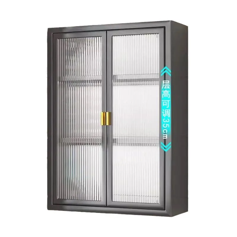 Toilet Shelf Wall Cabinet Mounted Cabinet Bathroom No Punching Wash Durable Cosmetics Storage