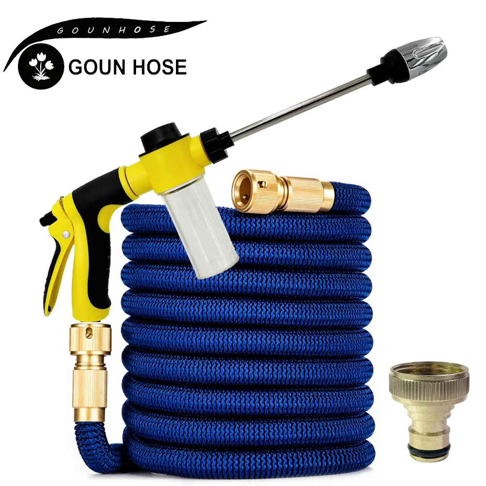 

25-100 футов садовый поливочный шланг, труба высокого давления для автомойки, водяной пистолет, домашний телескопический шланг, набор пенопласта, садовый поливочный водяной пистолет