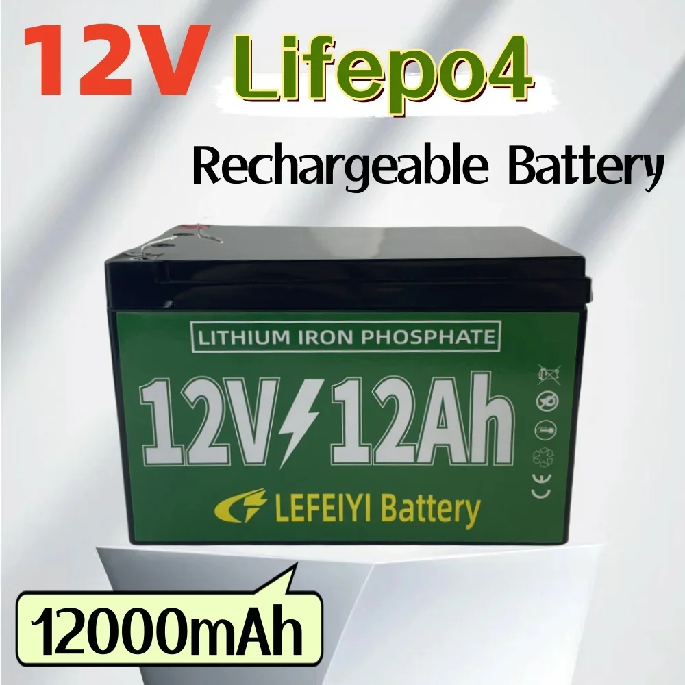 

12V 12Ah Lifepo4 Battery Pack Lithium Battery Rechargeable for Children's Toy Car, Solar Street Lights and Other Small Equipme