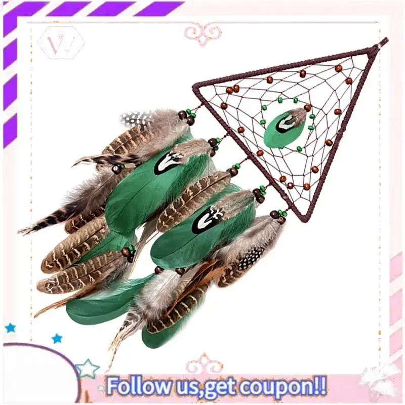 プレミアムドリームキャッチャー、手作りの羽の装飾、壁掛け装飾用ドリームキャッチャー、家の装飾ウェディングパーティーギフト