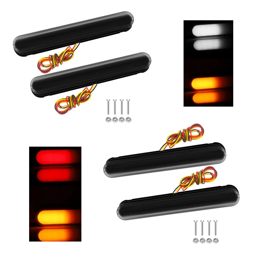 Trailer LED Taillight Rear Brake Stop Lamp Turn Signal Indicator 12.6cm/4.96inch 12-24V for Car Truck Trailer ATV LED Tail Light