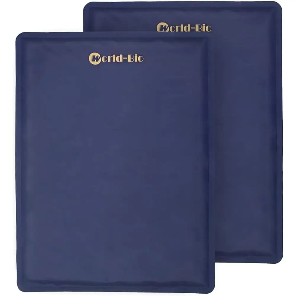 

Double Pack Large Gel Ice Packs - Reusable Hot/Cold Therapy for Pain Relief, Injuries, and Muscle Aches