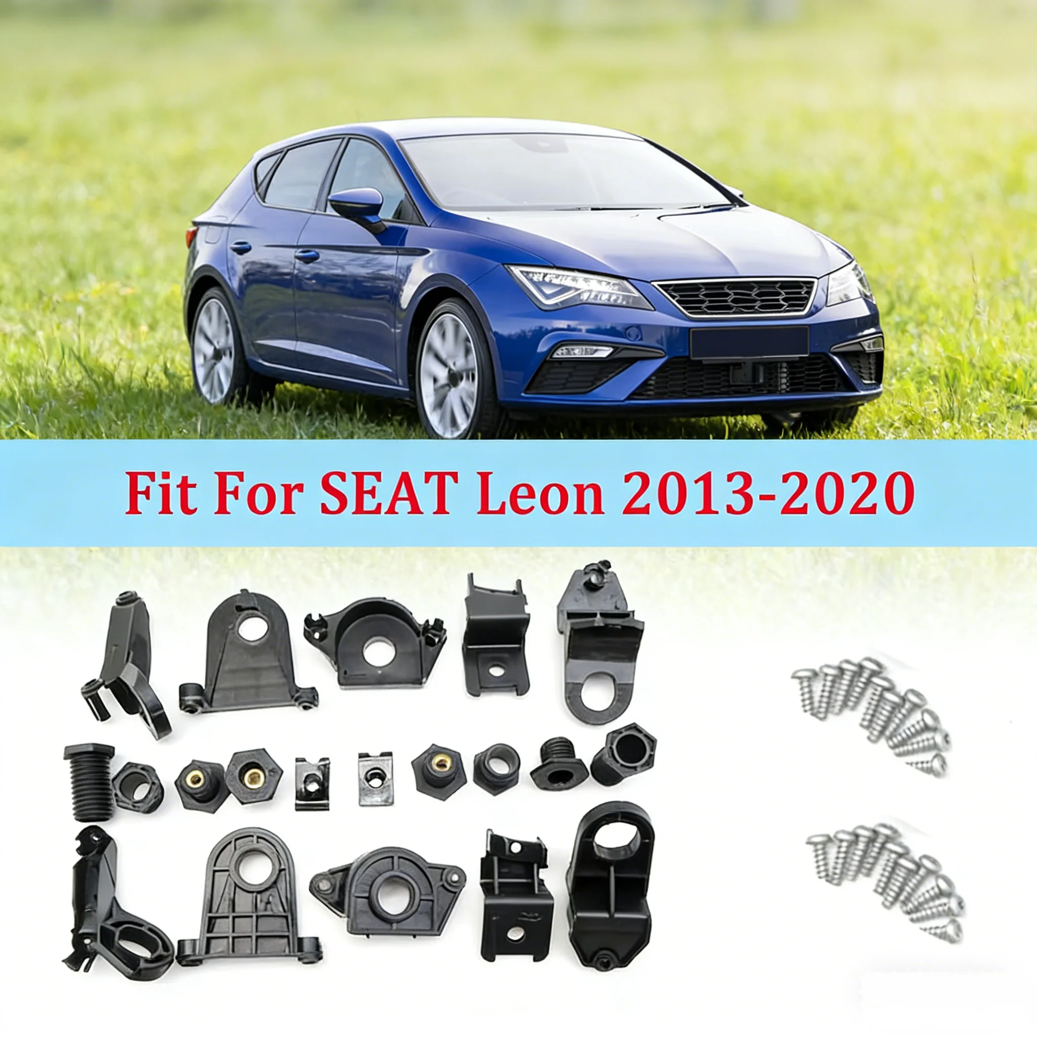 

1 Set Headlight Bracket Repair Kit 5F0998225 5F0998226 For SEAT Leon 2013 2014 2015 2016 2017 2018 2019 2020 Left and Right