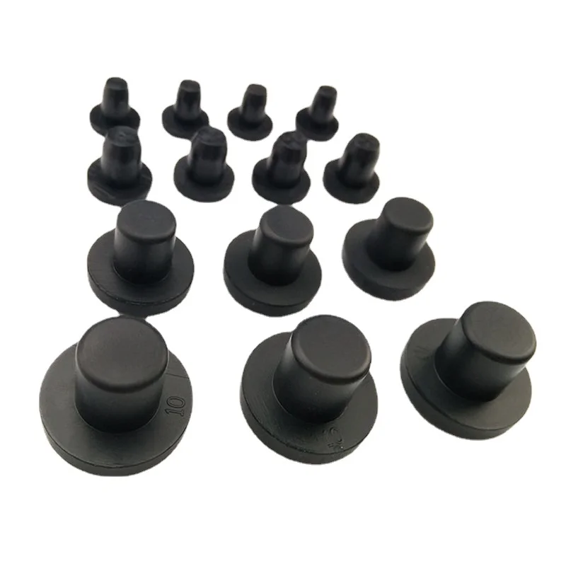 Solid Rubber Hole Caps 3mm-12mm High Temperature Resistance T Type Silicone Seal Hole Plugs Dust-proof Gasket Blanking End Caps