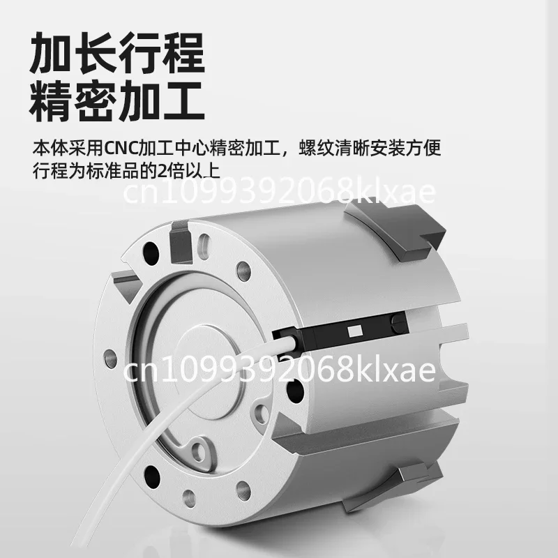 SMC Type Three-Jaw Chuck Extended Cylinder Finger Clamp Jaw Type Industrial Vacuum Gripper for Handling And Assembly