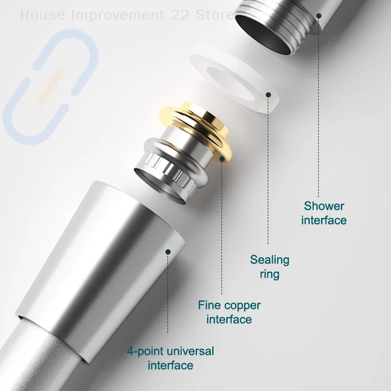 PVC Handheld Shower Head Hose Universal Flexible Anti Winding Explosion-proof Water Tube Bathroom Faucet Hose Extension Pipe